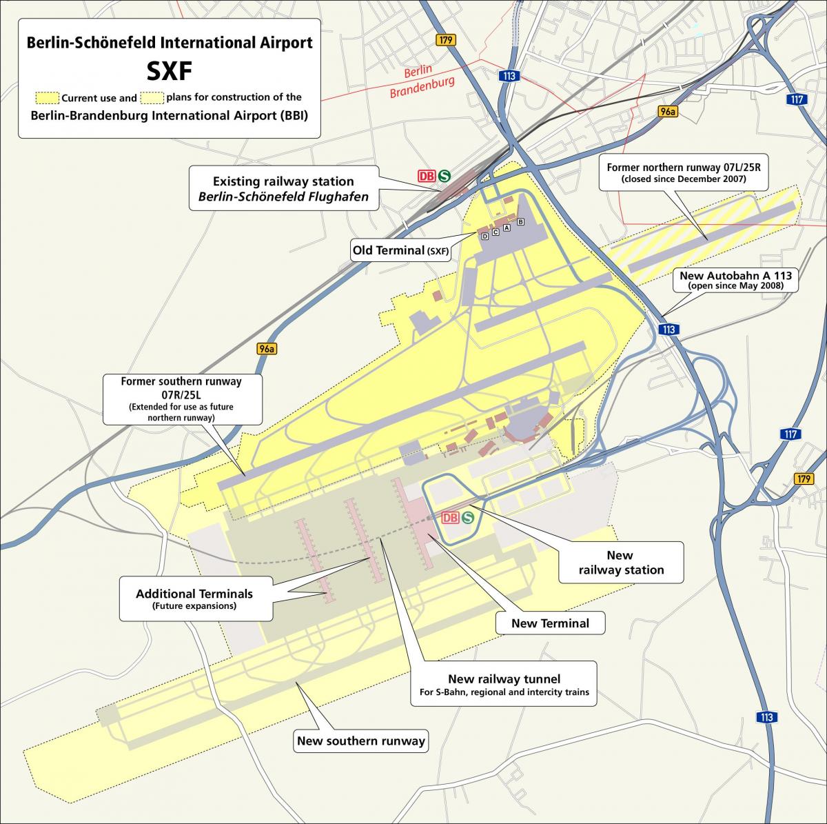 de luchthaven berlijn schoenefeld kaart