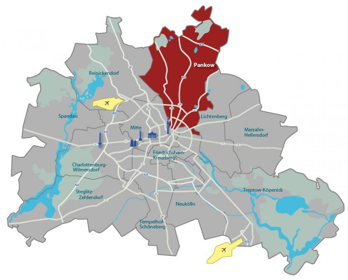 kaart van berlijn pankow 