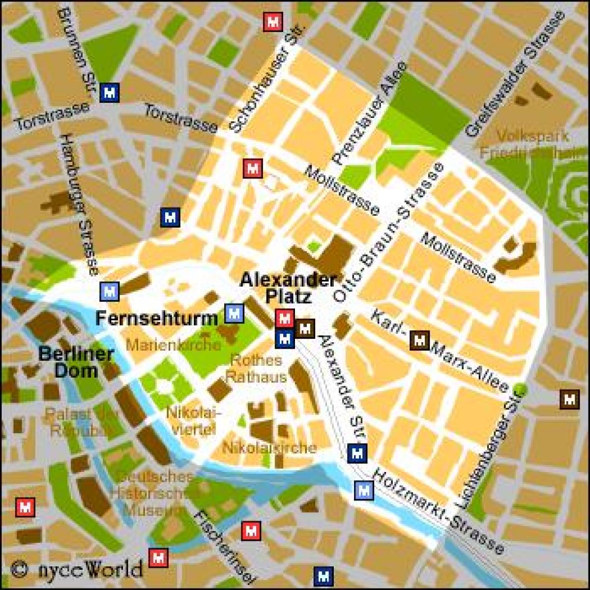 kaart van berlin alexanderplatz