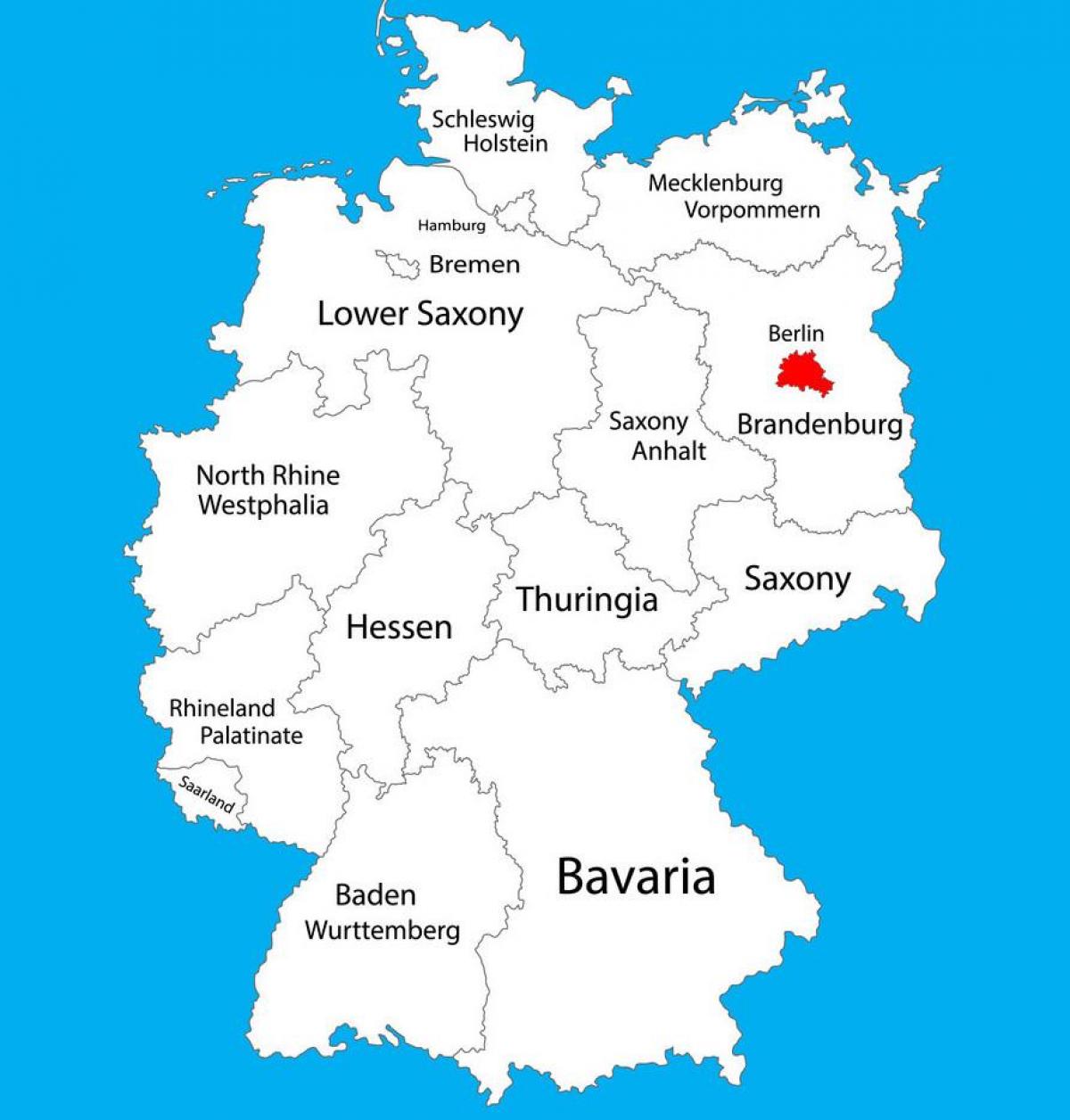 kaart van duitsland tonen berlijn