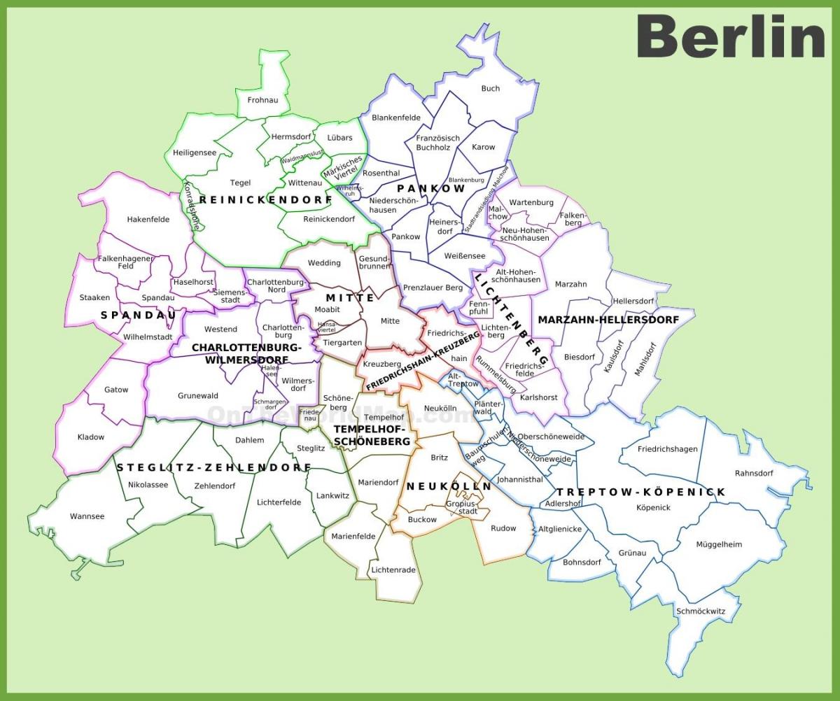 berlijnse wijken kaart
