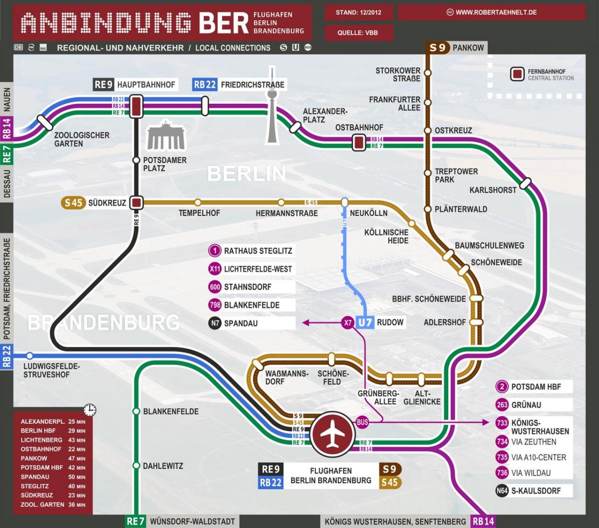 kaart van berlijn s9 trein