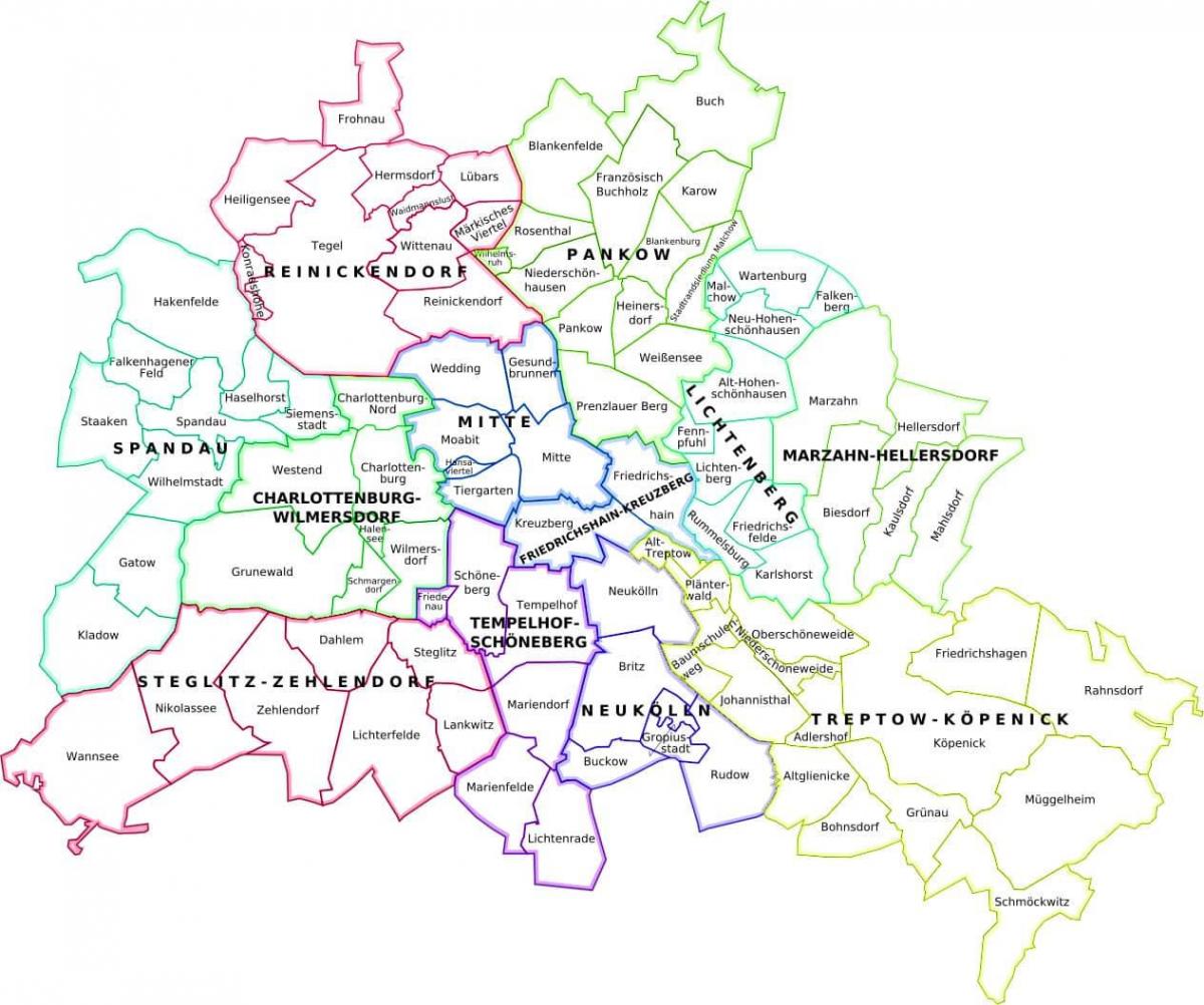 kaart van berlijn en omgeving