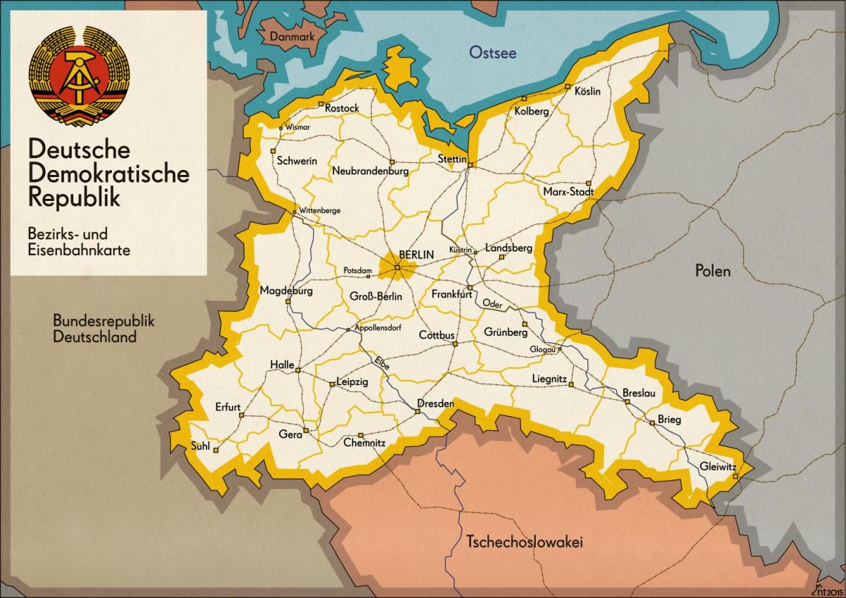 kaart van de ddr berlijn
