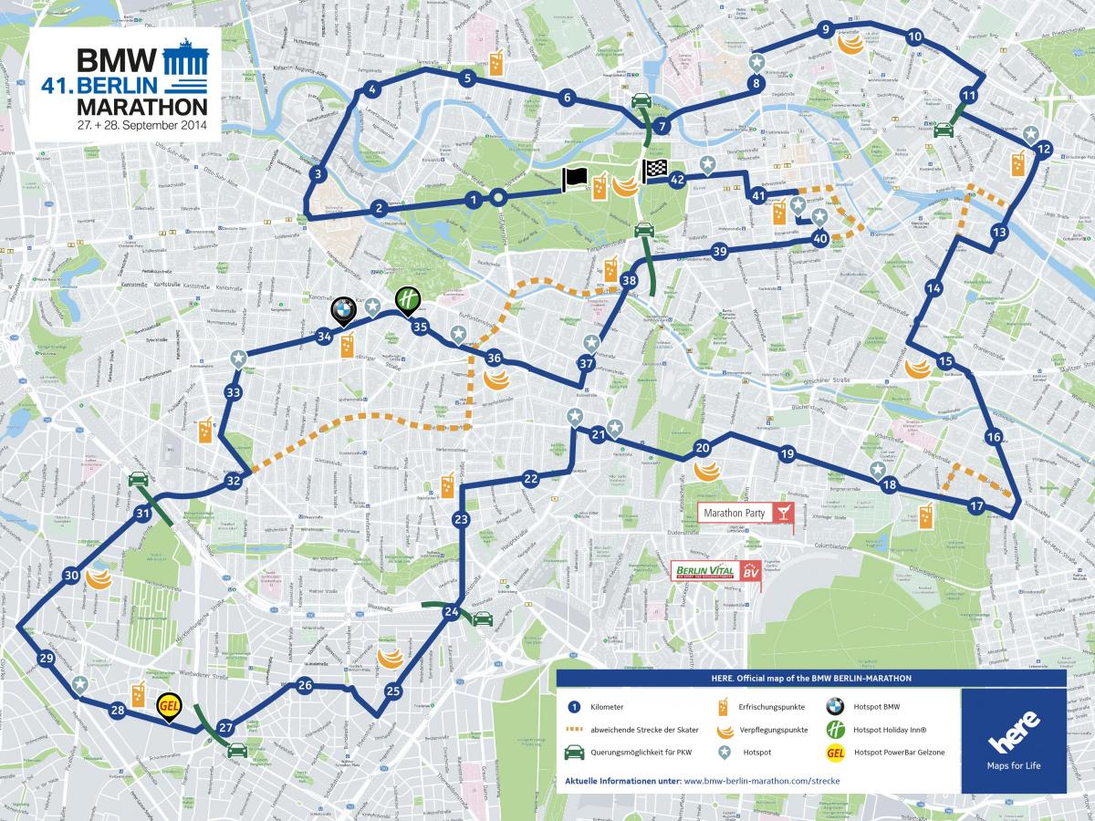 kaart van berlijn marathon 