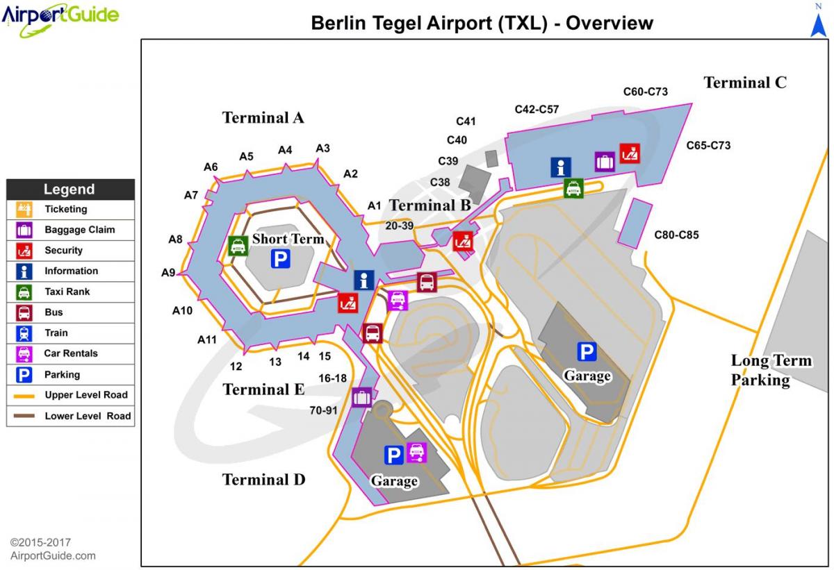 txl berlin airport kaart