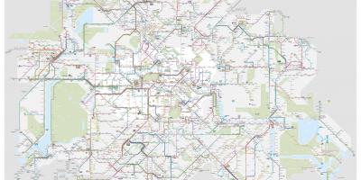 Berlijn buslijnen kaart