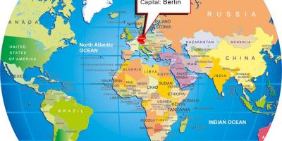 Berlijn duitsland kaart van de wereld