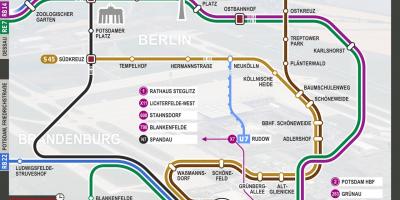 Kaart van berlijn s9 trein