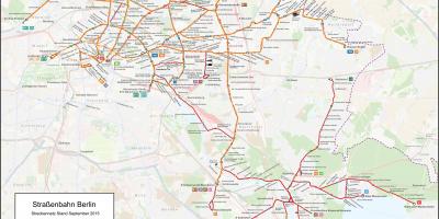 Tram kaart van berlijn