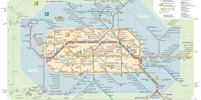 Berlijn met het openbaar vervoer kaart