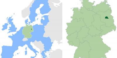 Locatie in berlijn op de kaart van de wereld