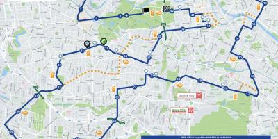 Kaart van berlijn marathon 