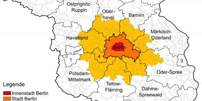 Kaart van regio berlijn